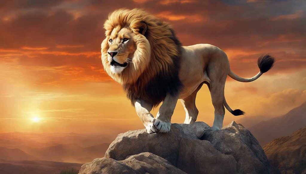 Un lion avec l'IA de Stable Diffusion XL