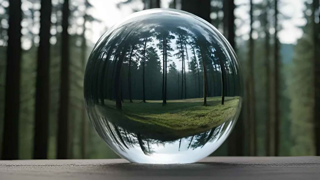 Boule de verre générée avec texte image de Dezgo.