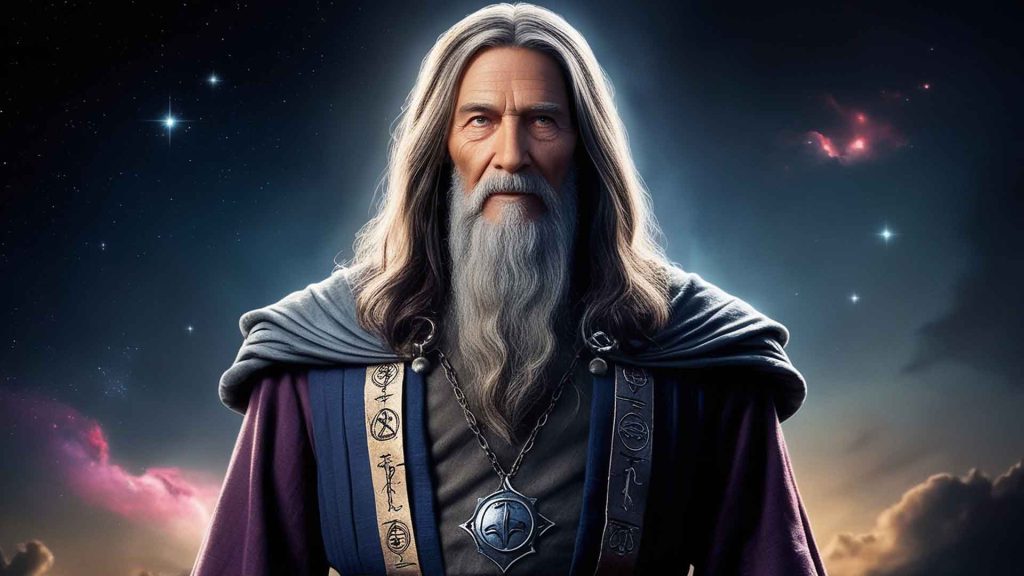 Un vieil homme avec des cheveux long avec Leonardo AI