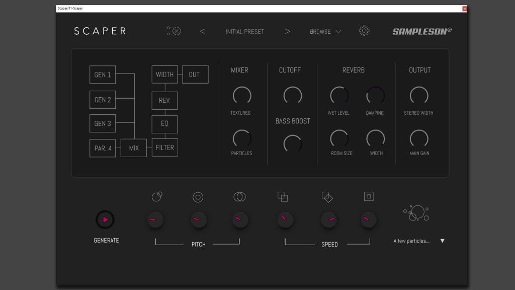 Réglages audio de Scaper Sampleson
