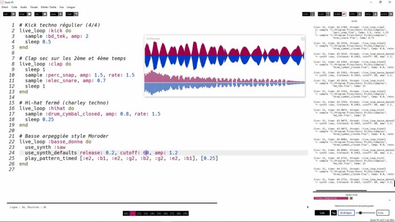 Débuter avec Sonic Pi – Créer un beat techno/disco inspiré de Donna Summer